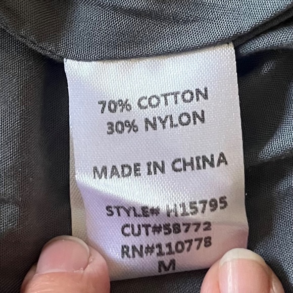 Hagel Periwinkle Blue Peplum Top – Size M – Dressy Cotton Blend - Picture 4 of 5